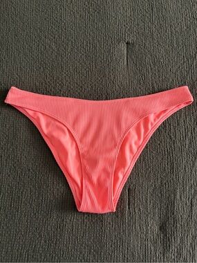 Women’s Coral Ribbed Bikini Bottom